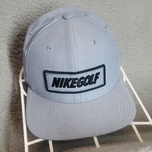 Nike Golf Blue Cap with Logo Leather Adjustable Strap